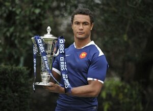 Thierry Dusautoir with 6 Nations Trophy