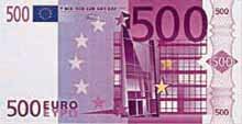 500 Euro Note - Image courtesy of European Commission