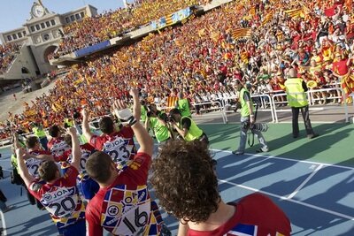 Celebration time for Perpignan's players