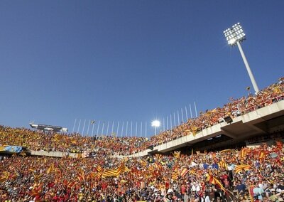 Crowd scenes at Perpignan's quarter-final with Toulon