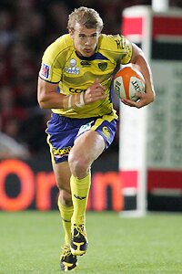 Clermont Auvergne captain Aurelien Rougerie in action